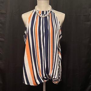 Multicolored Halter top sleeveless